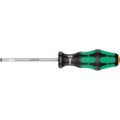 Tovární Cena Plochý šroubovák s kulatou čepelí 6x1,2x100 mm Wera 335 1,2x 6,0x100
