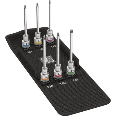 Ihned K Objednání Sada šroubovákových hlavic dlouhá s přidržovací funkcí, Torx 1/2" 6 ks, Wera 5004211001