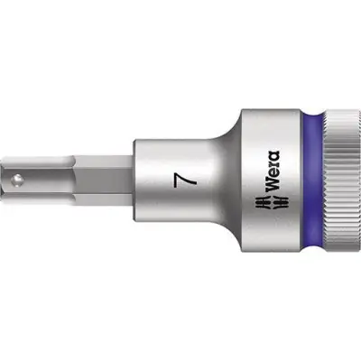 Tovární Cena Šroubováková hlavice 1/2", vnitřní šestihran s přidržovací funkcí, 7x60 mm Wera 05003823001