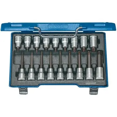 Akční Cena Sada šroubovákových hlavic 1/2", T20 až T60 18 ks Gedore ITX19LKP