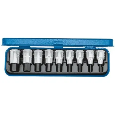 Sada šroubovákových hlavic 1/2", vnitřní šestihran 3/16" až 5/8", 9 ks Gedore IN19PA Jen Po Omezenou Doba