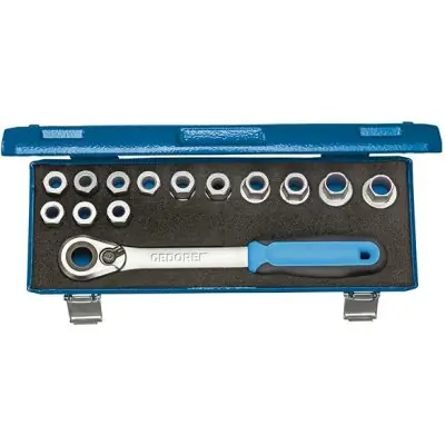Víkendová Akce Sada průchozích nástrčných klíčů 1/2" 6-hranný 10-24x mm 14 ks Gedore 19 SKU-20