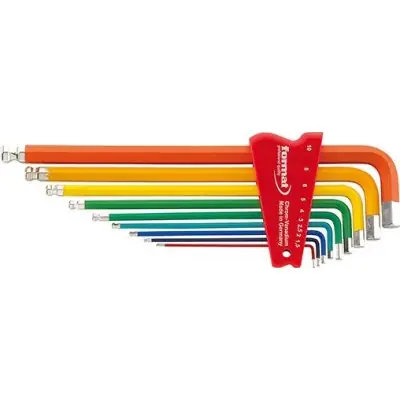 Akční Nabídka Sada inbusové klíče lakované, kulová hlava 1,5-10x mm FORMAT